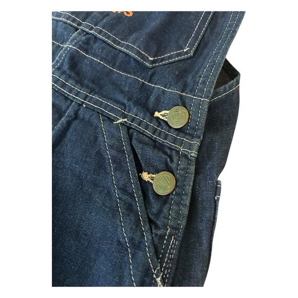 Vintage Clemson Tigers Liberty Youth Size 8 Bib Overalls Denim - Picture 4 of 11